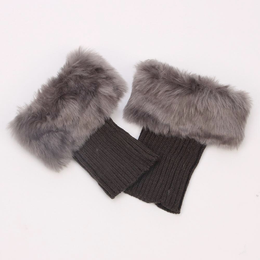 Bottes chaussettes chaussettes chaudes pour bottes jambières fourrure jambières laine chaussettes bottes de créateur chaussettes femmes jambières longues jambières: Gris foncé