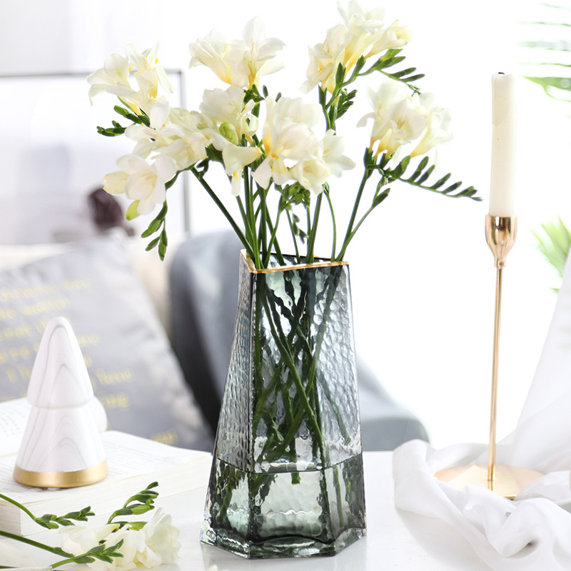 Bloem Vaas Glas Verdikking Ontwerp Voor Home Decor, Bruiloft Vaas Of Cadeau 75 Hoge X4 Breed Duidelijk Met Kleur Doos 8
