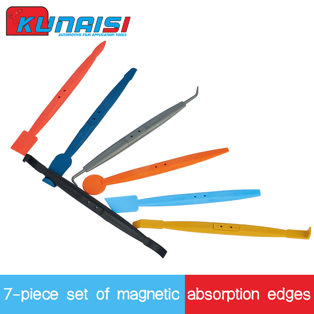 Kunaisicarbon Fiber Filmagnetische Stick Rakel Set Window Tint Wraper Autosticker Installeren Vinyl Applicator Tools Kit