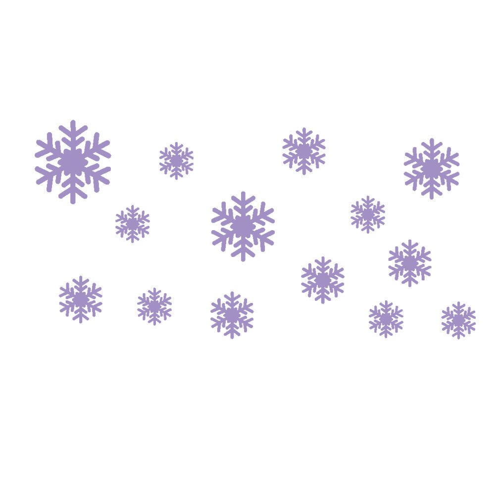 25# Wall Sticker Frozen Snow Flakes Vinyl Art Wall Quote Decal Sticker Removable Waterproof Wall Stickers Living Room Decor: C
