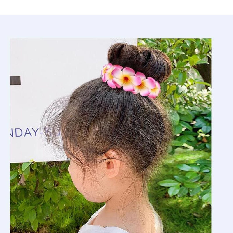 Bandeau de cheveux pour filles, couronne de fleurs PlumBR, bandeau magique pour chignon, frangipanier, guirxiété de cheveux, mariage, 11 couleurs, , 2 pièces