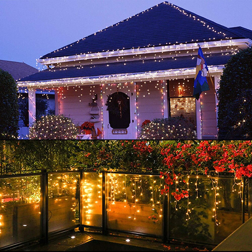 3*3m 300 leds led gordijn lichtslinger led kerst slinger feest patio raam decoratie kerstverlichting bruiloft verlichting  eu 220v