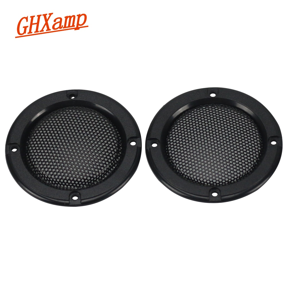 Ghxamp 2 st 2 tum svart bilhögtalare grill mesh hölje nätskyddsskydd diy högtalartillbehör