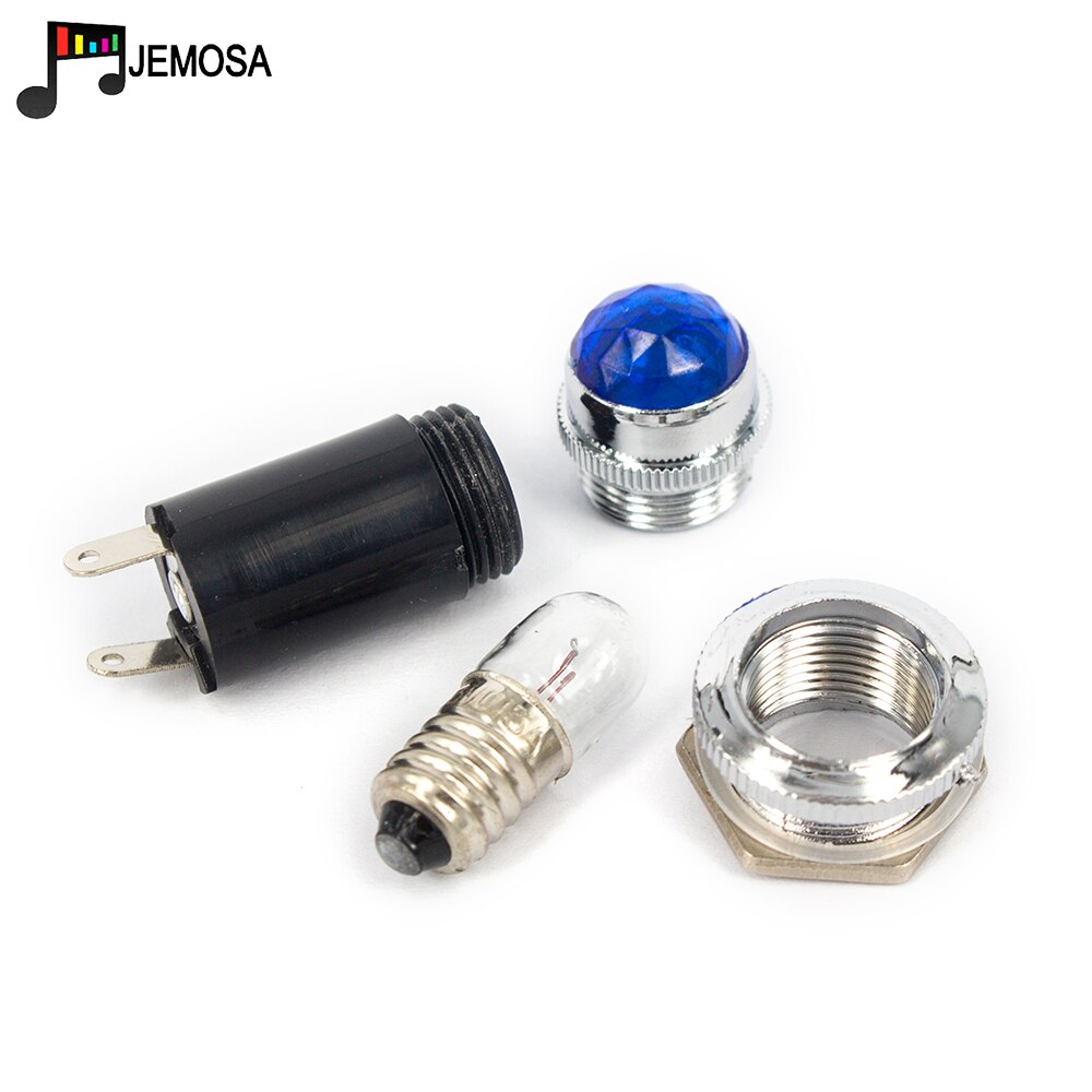 Luces indicadoras de potencia de 5 piezas, lámpara de señal de cabeza de diamante, incluye piezas de amplificador de bombilla, Audio DIY,