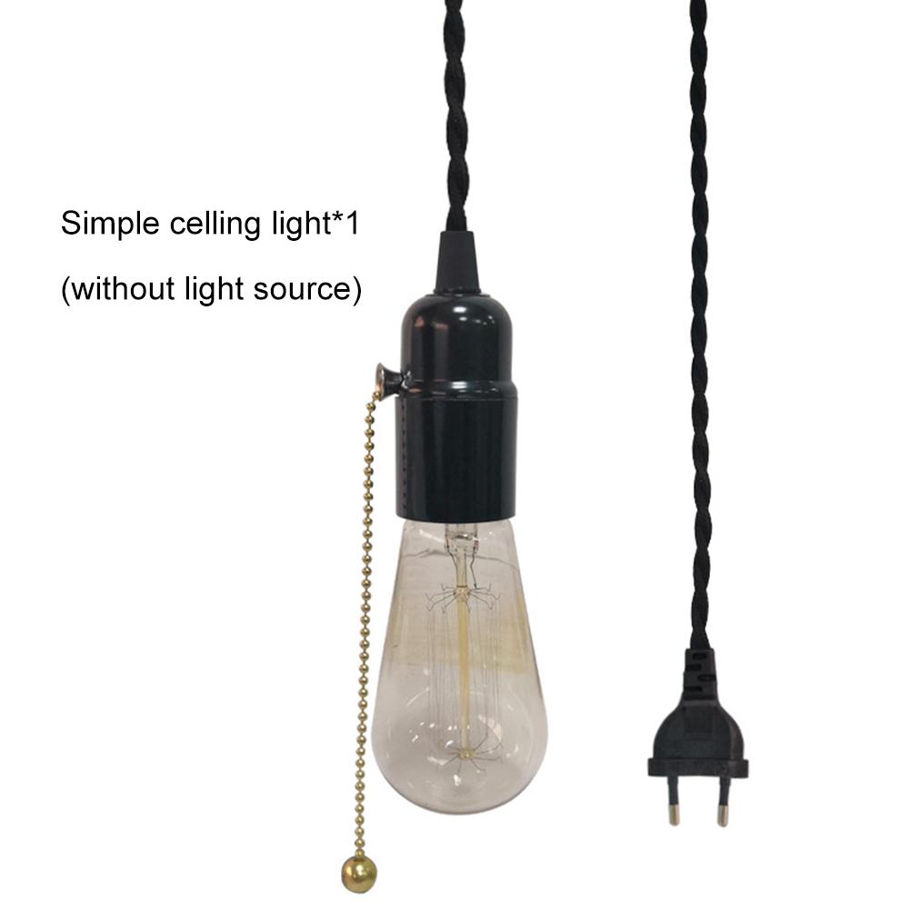 Portalámparas LED con interruptor de Cable, accesorios de lámpara de techo, luz pequeña Simple E27, bricolaje