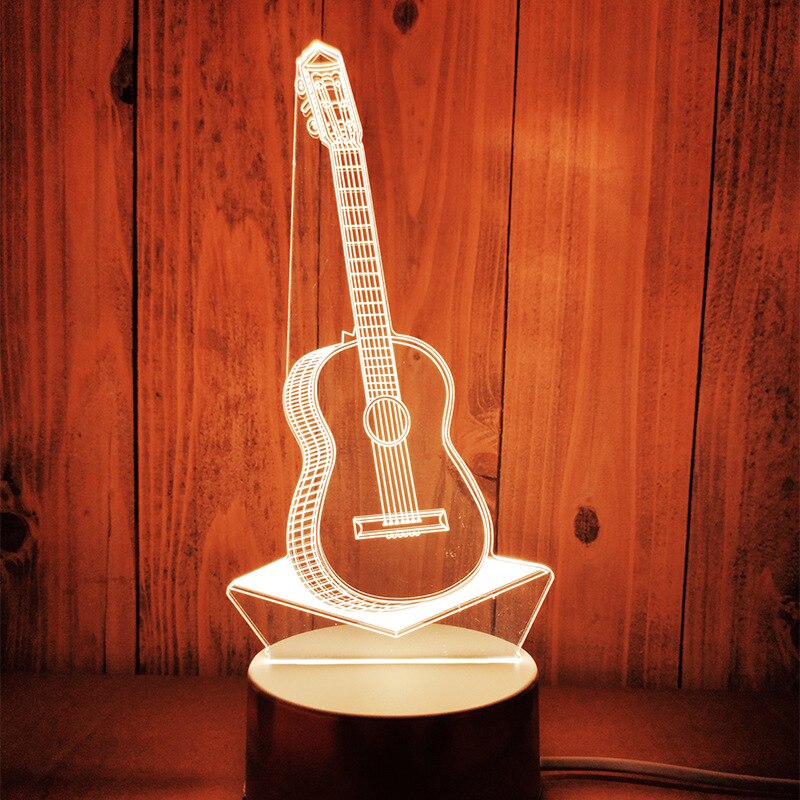 für Freundin Freund 3D Hologramm Lampe USB Acryl Lichter Romantische Liebe Jahrestag Vorhanden Valentinstag: Violine