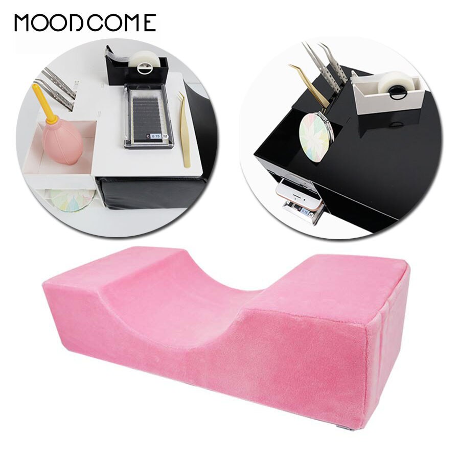 1 Pcs eyelash extension special pillow For Beauty Salon Neck Lash Flannel / Leather Pillow Acrylic Shelf Organizer Stand