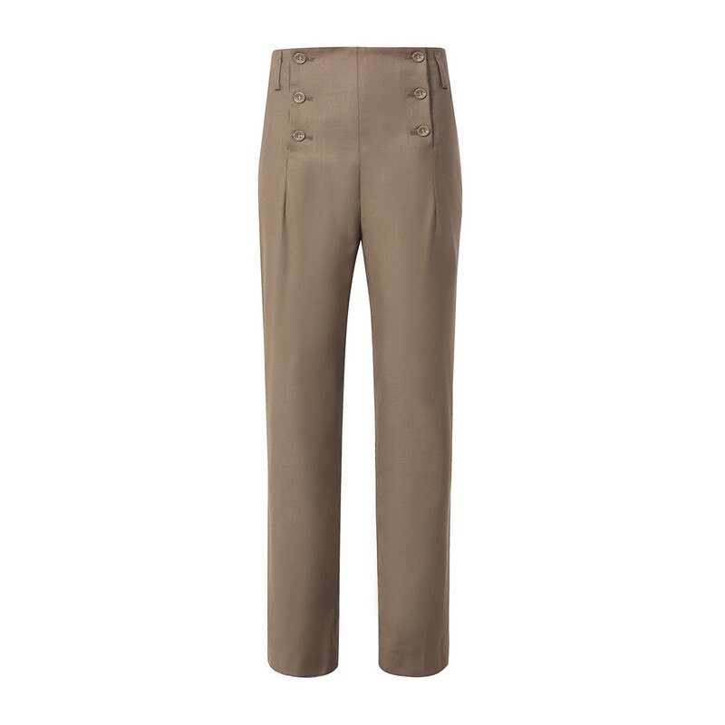 Bukser til mænd herre bukser til mænd afslappet jakkesæt bukser til mænd løse højtaljede bukser til bryllupsfest festlige jakkesæt til mænd: Khaki / Xxxl