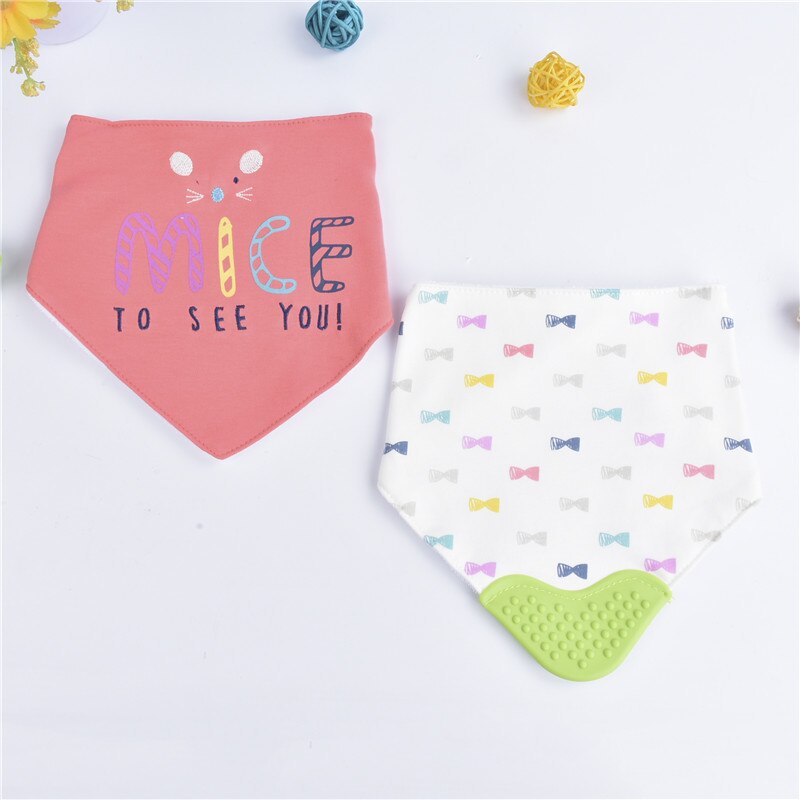LionBear 2 teile/satz Cartoon Baumwolle Baby Lätzchen Mit Beißring Neugeborenen Kinder Junge Mädchen Bib Set Schal Fütterung Zubehör für babys: 36005