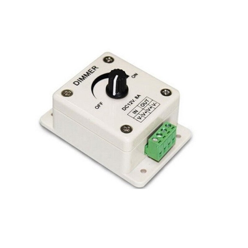 10pcs 12V 96W Knob led dimmer controller for LED Light Strip, Adjustable Brightness LED Controller