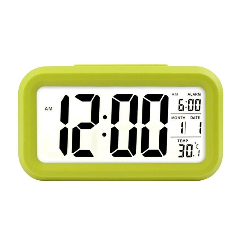 Reloj electrónico Digital LED de mesa, reloj despertador ajustable con brillo, reloj colgante de pared a la con Cable USB, reloj de pared