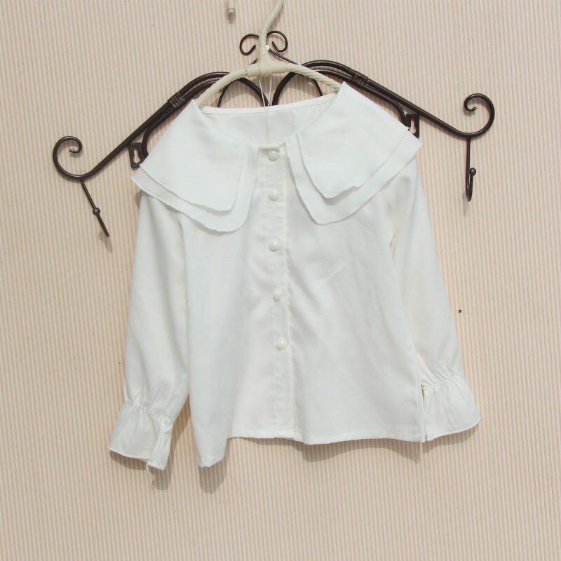 Meisjes witte blouse met lange mouwen voor meisjes in school casual stijl meisjes shirts tienerkleding voor meisjes 6 8 10 12 13 14: 13