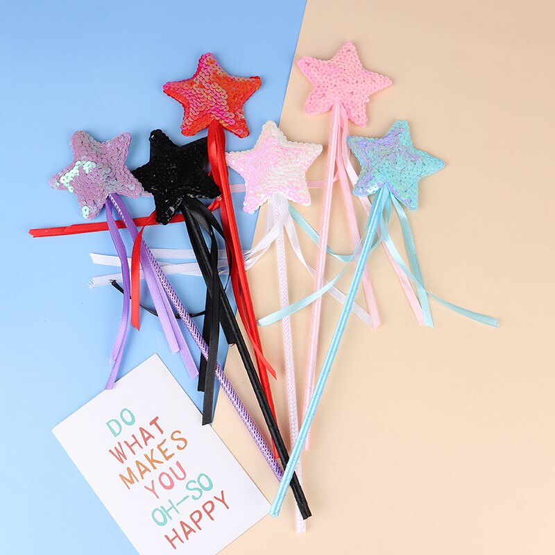 2 Stuks Willekeurige Leuke Vijfpuntige Ster Fairy Toverstaf Magic Stick Partij Speelgoed Voor Kids