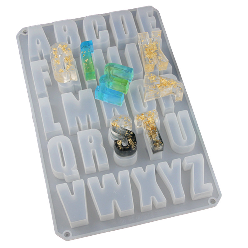 3D Alphabet Buchstaben Beton Silikon Formen Gips Nummer Hauptstadt Kleinbuchstaben bilden DIY Kuchen Harz Hause Dekorationen Werkzeuge