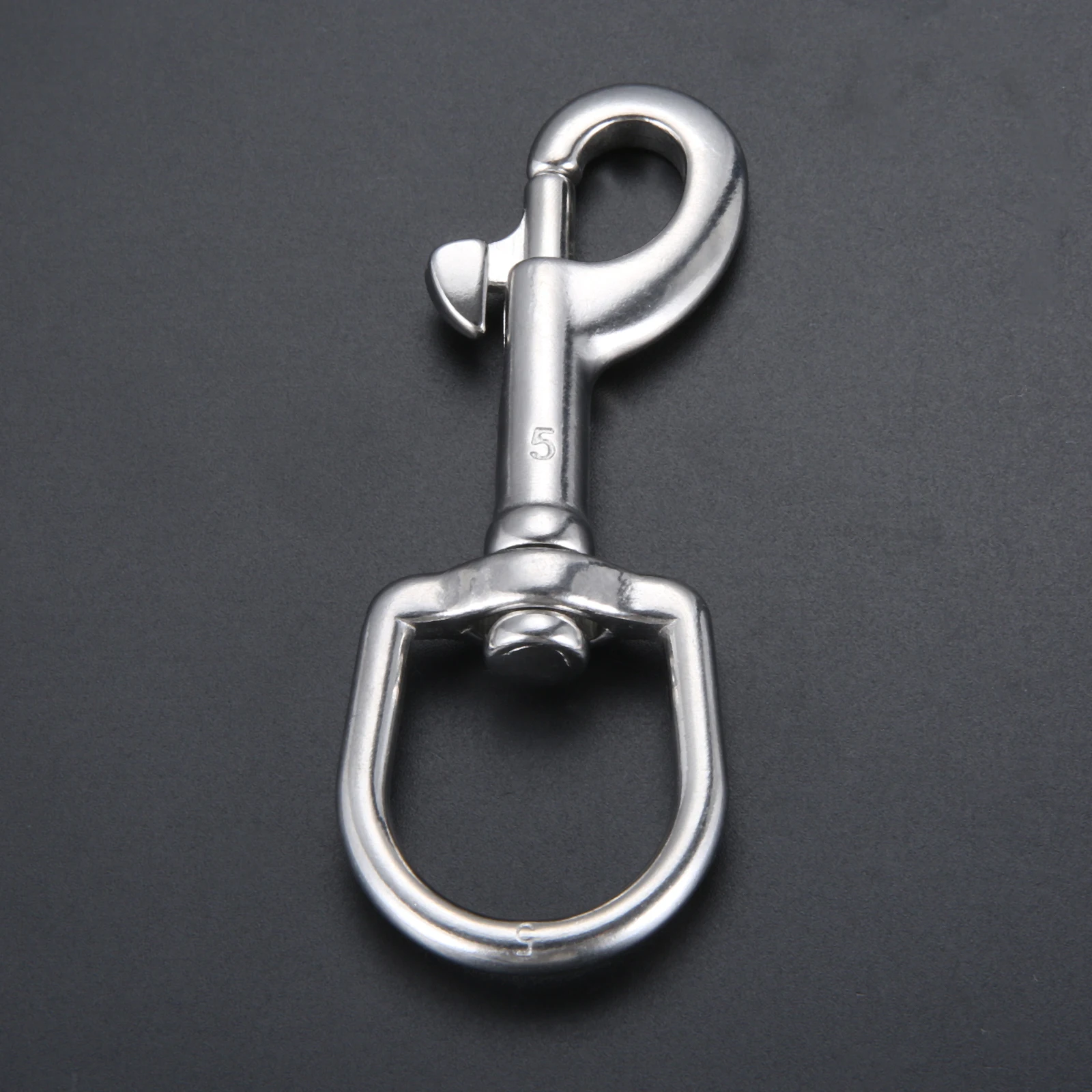 1pc Swivel-Eye Bolt Snap Hook Marine Grade 316 Stainless Steel Rotate Oval Ring Spring Loaded 65/72/91/100mm Pet Leash Diving: Brown