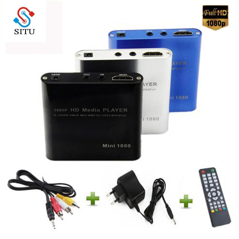 Situ mini full  hd 1080p usb externe hdd-speler met sd mmc-kaartlezer host-ondersteuning mkv hdmi hdd-mediaspeler