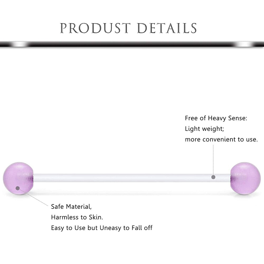 Clear Kraakbeen Earring Piercing Vazallen Flexibele Acryl Helix Hoop Neus Lip Stud Wenkbrauw Tragus Septum Hoefijzer Ring Paars