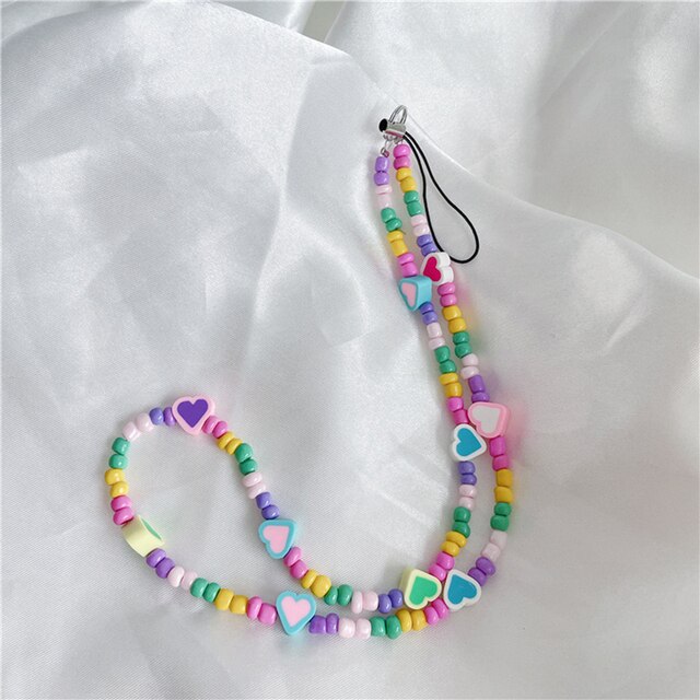 Trendy Kleurrijke Acryl Kralen Mobiele Telefoon Keten Voor Vrouwen Meisjes Gsm Riem Anti-Verloren Lanyard Opknoping Koord Sieraden: 3