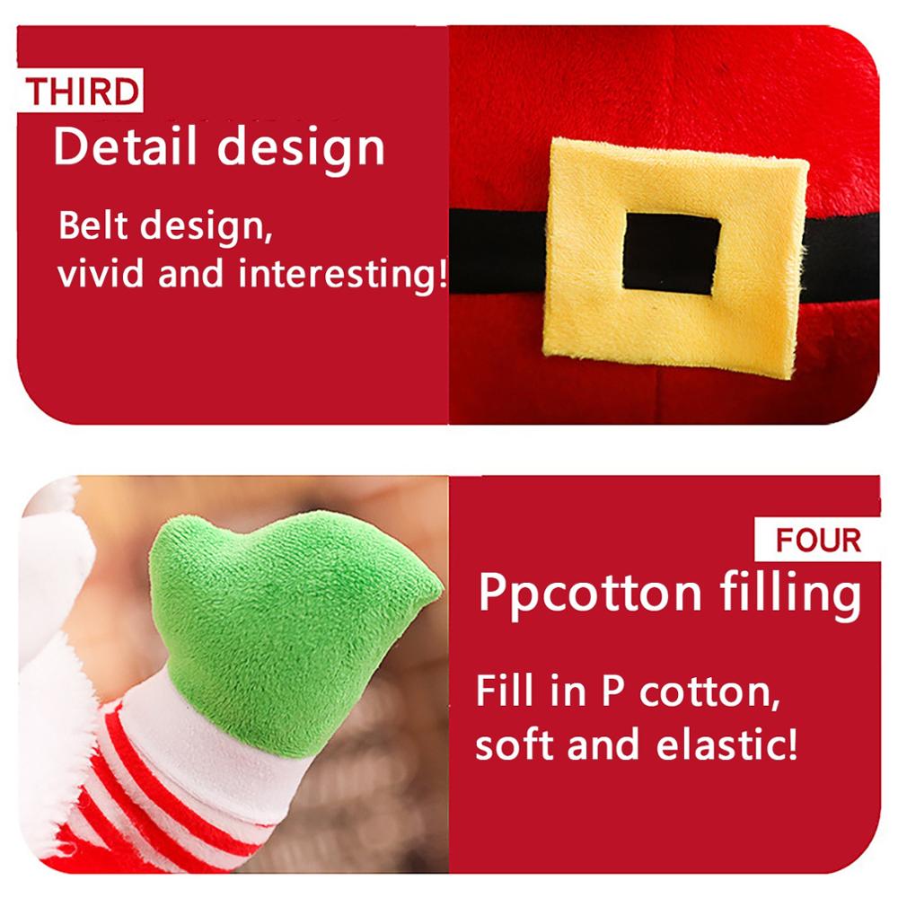 Christmas Santa Snowman Pillow Hand Warmer Plush Toy Christmas