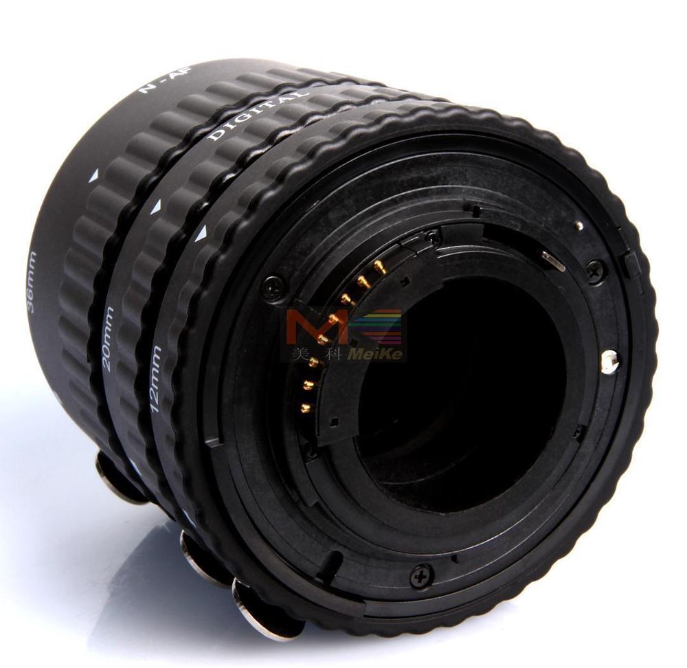 Meike -makro -objektiivi kameralle, sovitinrengas nikon  d3100 d5000, 12, 20, 36mm,  : lle automaattitarkennuksella, kaikki objektiivit dslr af, n -af1- b,