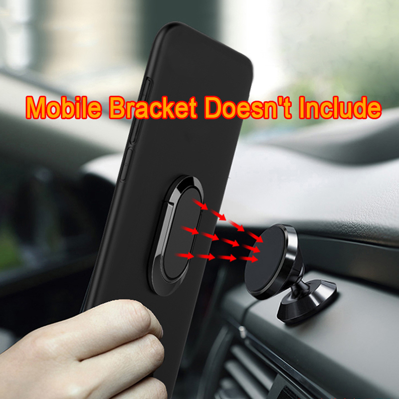 Cover for ZTE Blade A6 Case luxury 5.2 inch Soft Black Silicone Magnetic Car Holder Ring Funda for ZTE Blade A6 Cases