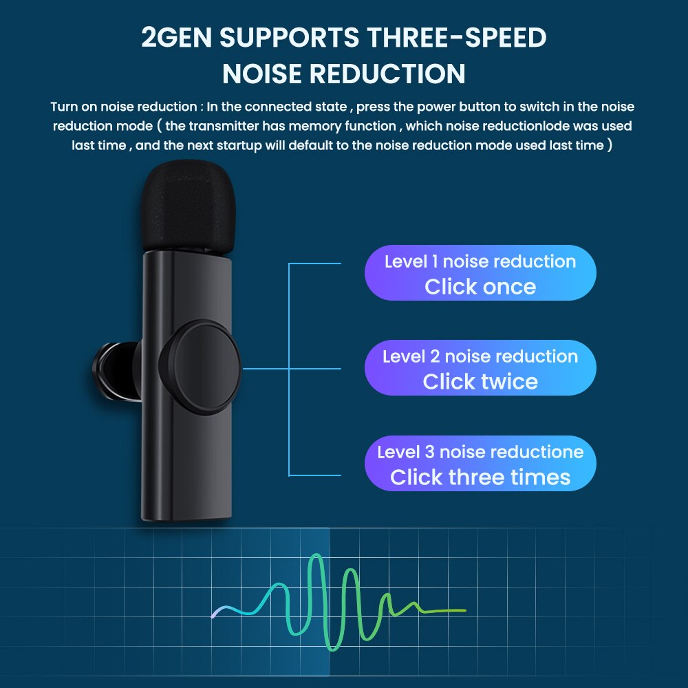 2 in 1 wireless lavalier microphone conference host live bluetooth microphone noise reduction clear pickup