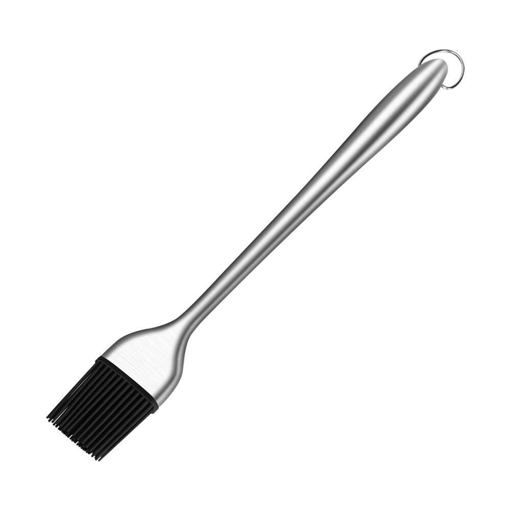 Sauce Basting Brush Kitchen Oil BBQ Grill Brush Stainless Steel Cooking Barbecue Brushes Silicone Pastry BBQ Accessories: Long