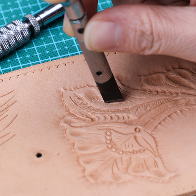 Adjustable Swivel Knife for Leather Carving Cutter with Standard Size Blades, Rotate Knife Leather Craftsman Tools