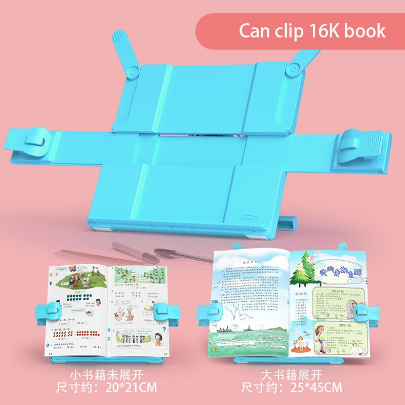 Desktop Vertical Book Stand Multifunctional Portable Reading Bookshelf Retractable One-handed Books for Adult Students Children