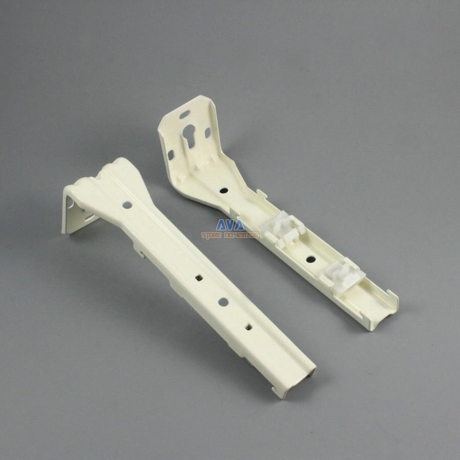 4 Pieces L Shape Curtain Track Bracket Curtain Dual Tracks Brace 150x20x45mm