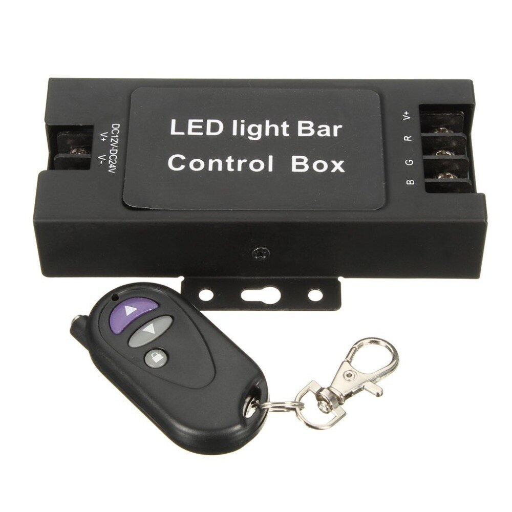 12-24v led lysbjælke batterikontrolboks med trådløs fjernbetjening flash strobe controller til arbejdslampe 7 blinkende tilstande