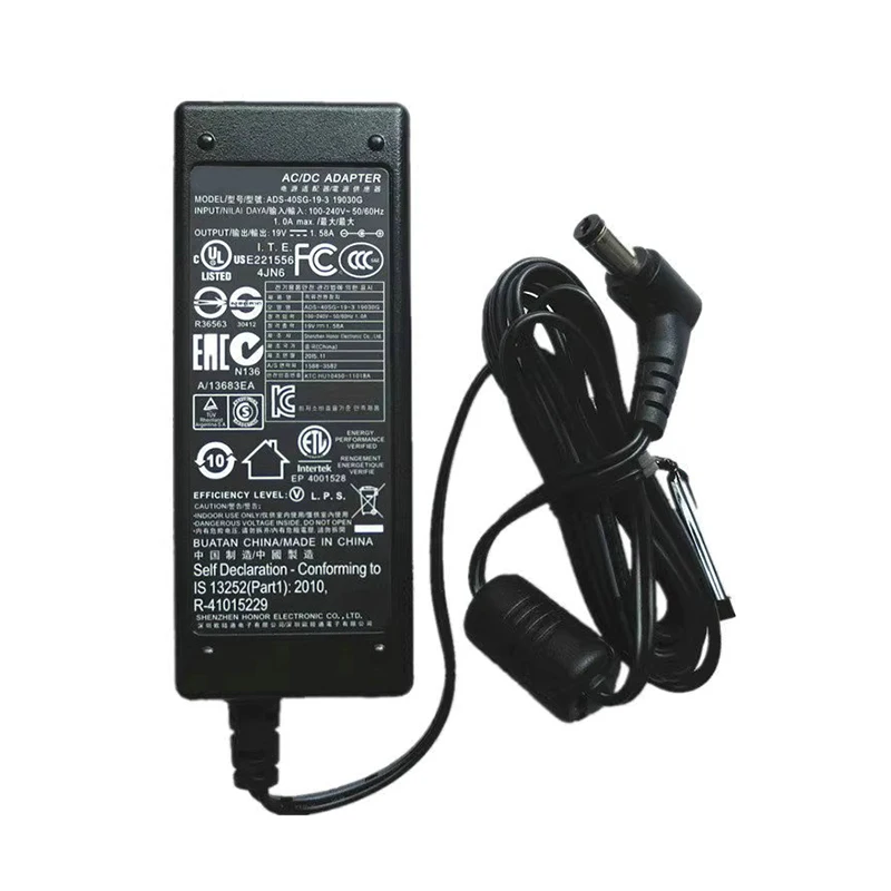 For ACER S220HQL S190WL ADS-40SG-19-3 LED Monitor Power Supply Charger 19V 1.58A 30W AC Adapter