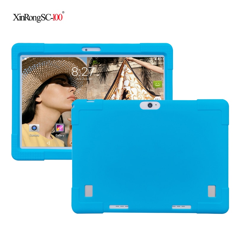 Universal blød silikone til 10 10.1 10.4 tommer android tablet pc bdf bmxc blød stødsikker cover 24 x 17cm l 9.44in w 6.69in