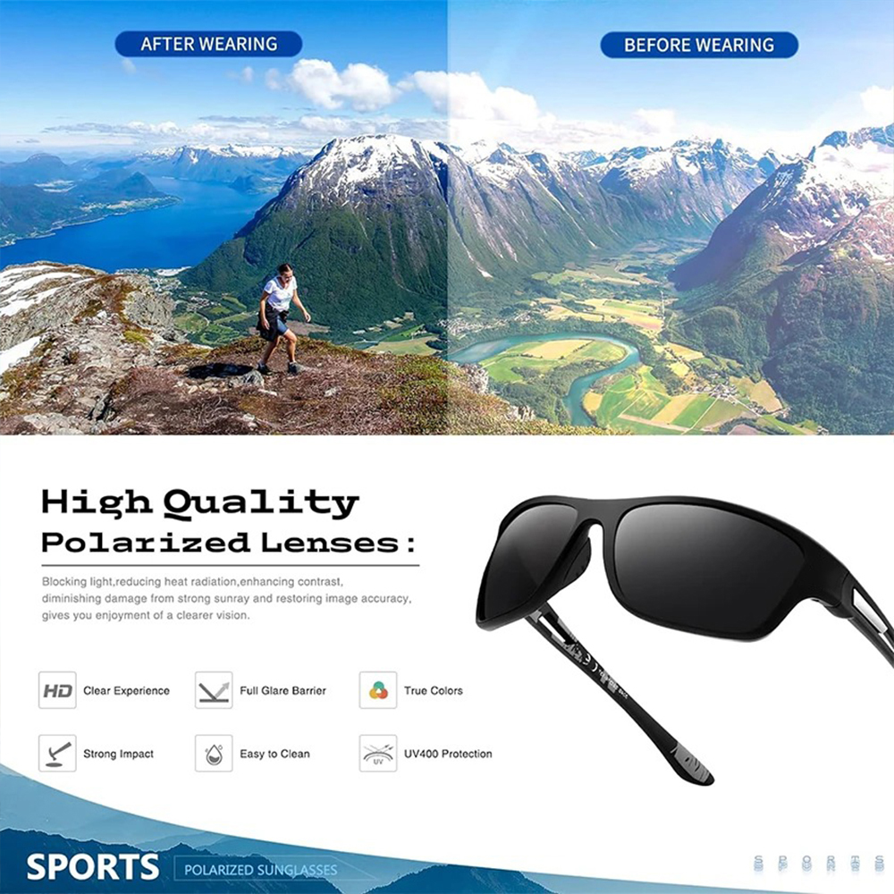 Fishing✅Polarized REVO Lenses cycling Sunglasses UV400 Protection Driving Eyeglasses ✅HD Clarity⚡CE/ANSI Certified✅Cateye