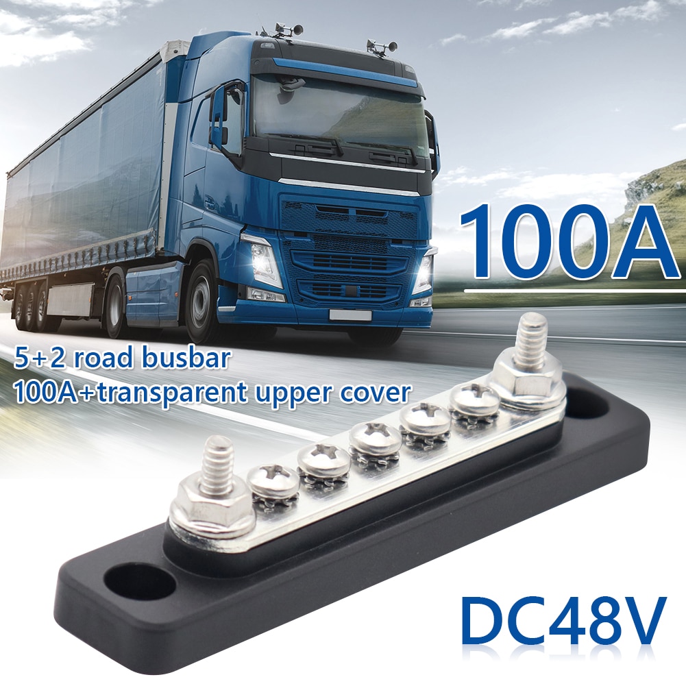 Busbar 48v 100 150 Amp Busbar With Transparent Cover Parts And Accessories, Suitable For Truck Rv