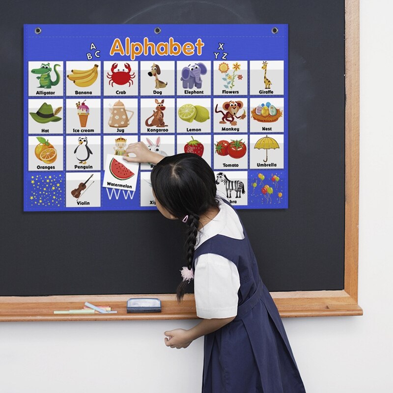 Alfabet Pocket Grafiek Woord Erkenning Pocket Grafiek Abc Alfabet Pocket Grafiek Kids Educatief Tool Met Alfabet Kaart