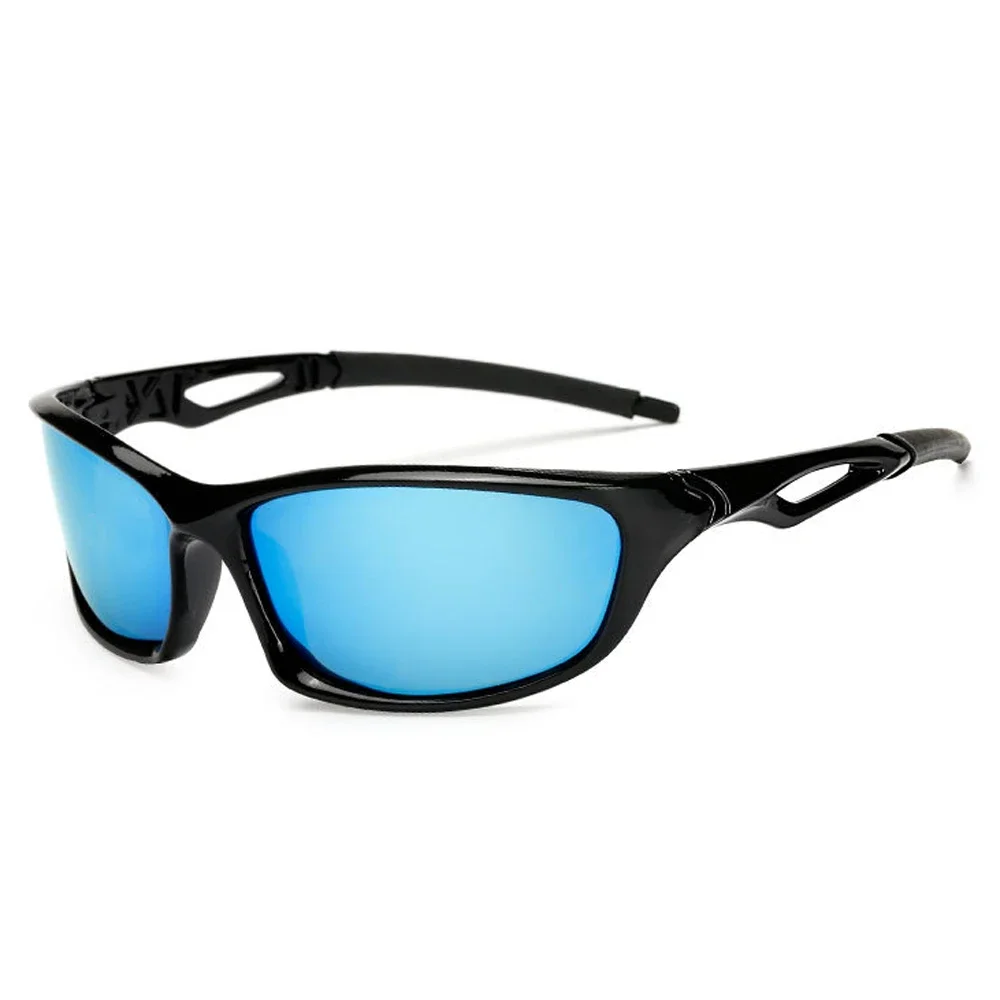2025 Gepolariseerde Zonnebril Mannen Vierkante Sport Zonnebril voor Mannen Rijden Vissen Zwart Frame Goggle UV400