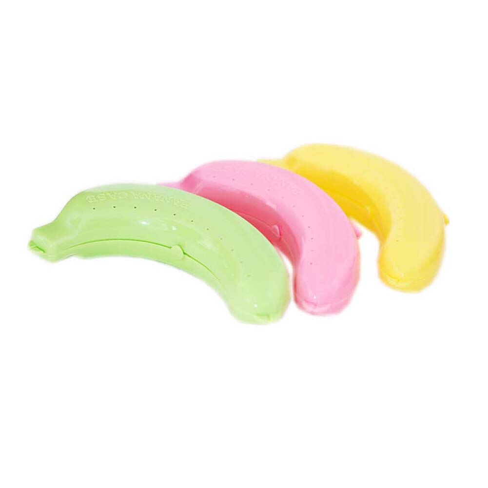 3 farver miljøvenlig holder frisk frugtkasse frokostbeholder opbevaringsboks til børn beskytter frugtkasse bananbeskytter kasseholder