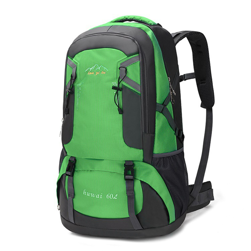 Grote reistas met ruime capaciteit, wandelrugzak van 60 liter, bergbeklimmersrugzak, outdoor survivaltas, waterdichte reistas met dubbele schouderband, fietstas: Rode kleur