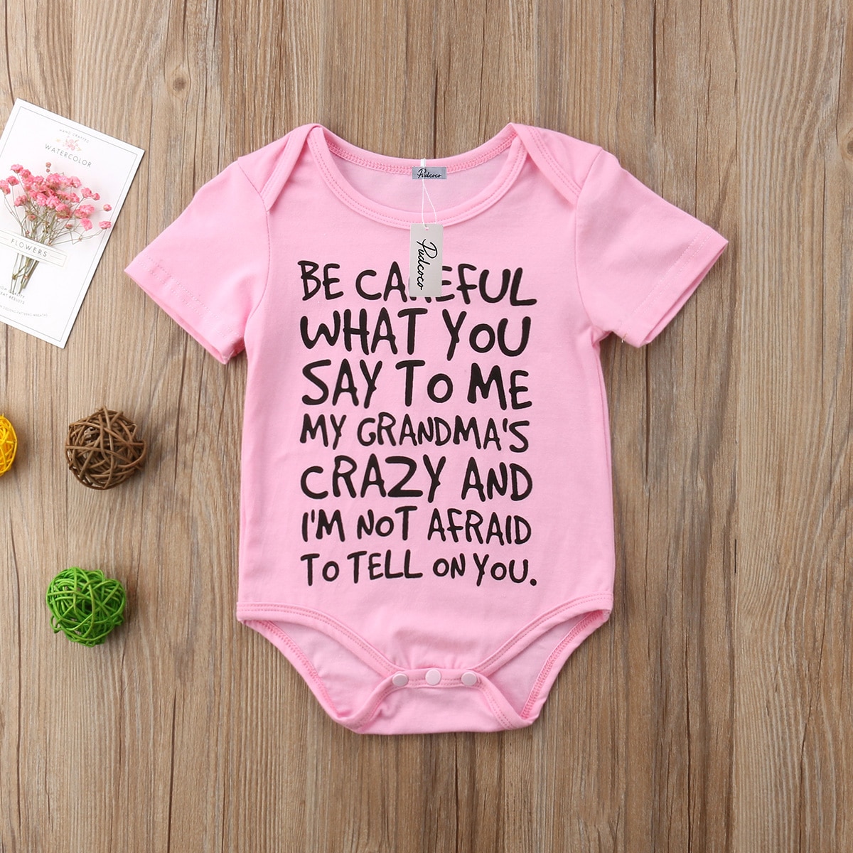 US STOCK Baby Boy Girl Casual Bodysuit Funny Letter Print cotton Jumpsuit Clothes Outfit Short Sleeve Summer Bodysuit