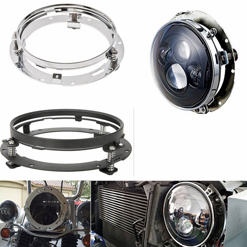 thumbnail image 2 of TCMT 7" LED Headlight Mounting Ring Bracket For Harley Touring Road Glide 94-13 2 of 4