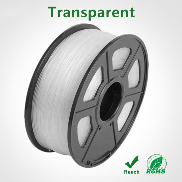 PETG 3D Printer Filament 1.75mm Transparent White PETG Plastic Tolerance /-0.02mm for DIY printing fast: PETG-TP-1KG