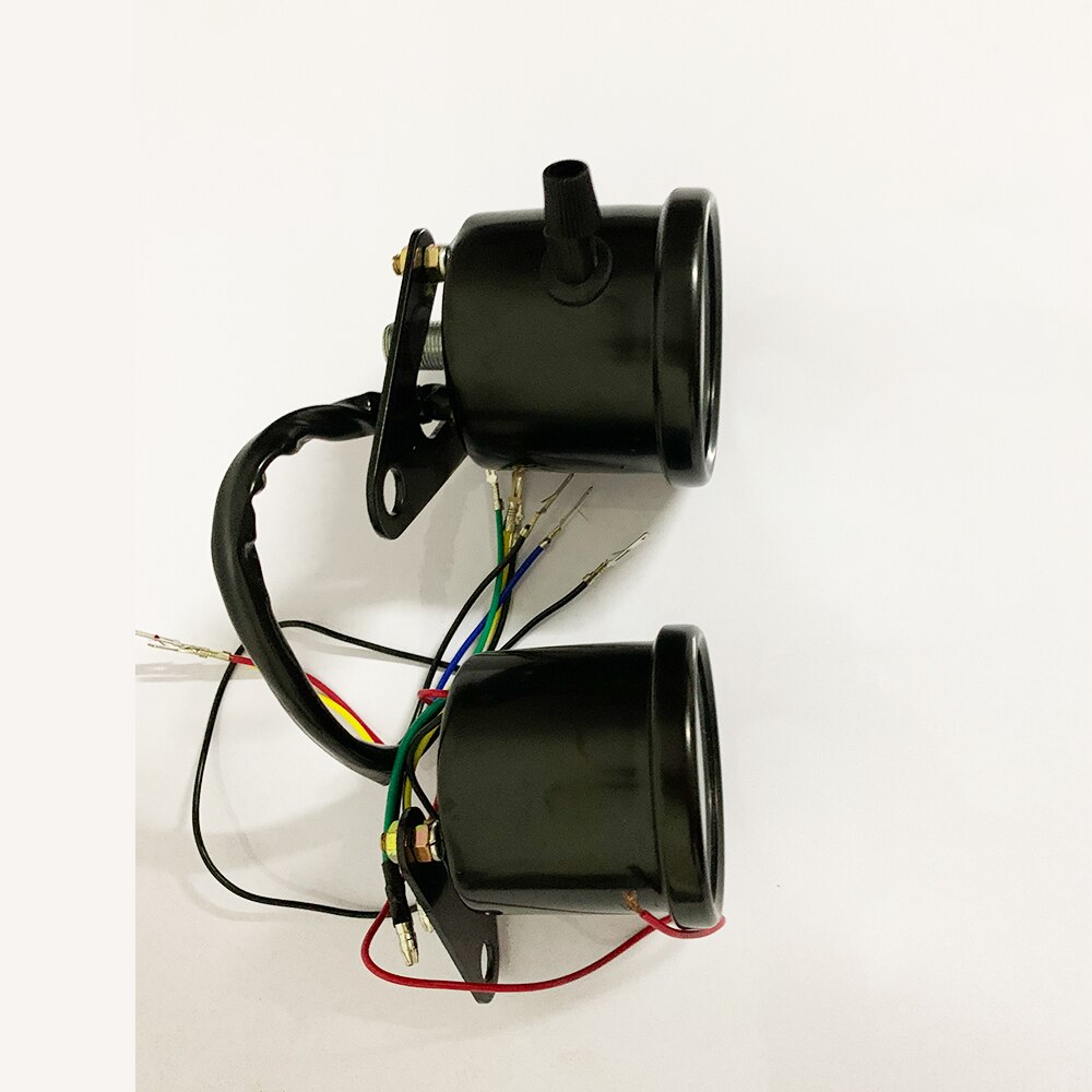 Motorcycle Odometer Black Shell With Bracket Modified Speed LED Electronic Tachometer Retro Table