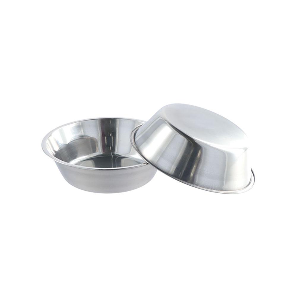 Gamelle de grande capacité en acier inoxydable antirouille pour animaux de compagnie, bols de mangeoire à eau pour chat, récipient de nourriture pour animaux de compagnie argenté, fournitures pour chaton