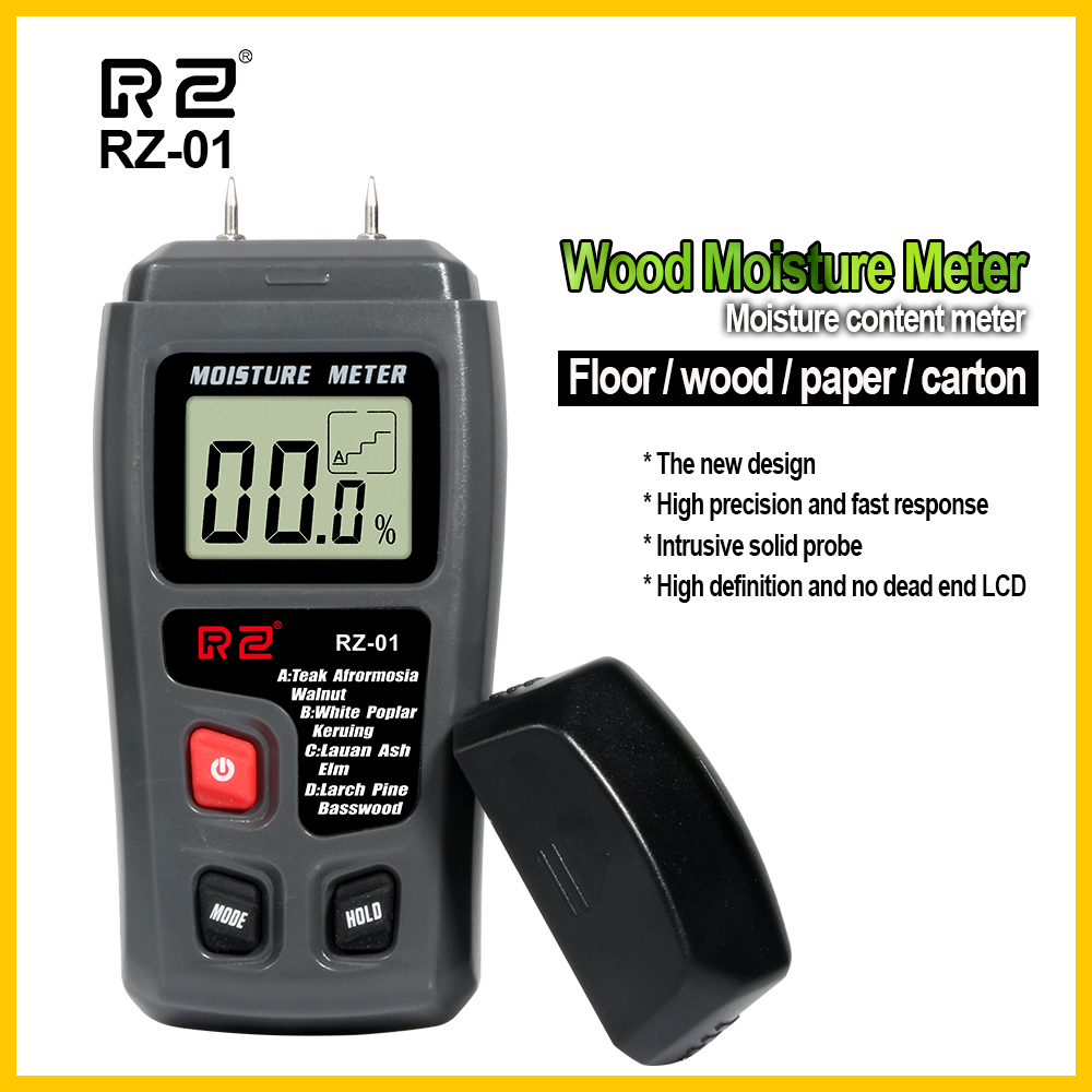 XRCLIF Hygrometer Tester Wood Moisture Meter 0-99.9% Humidity Timber Damp Detector Moisture Meter Concrete: RZ-01
