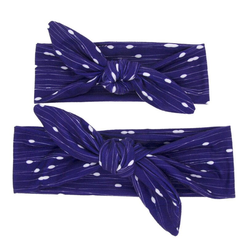 Blumen-haarreif für murmeln und Art, murmeln-tochter-haarreif-einstellen, haarreif mit knoten, hasenohren-haaraccessoires, kmha 03: Kmha 03- blauer streifen