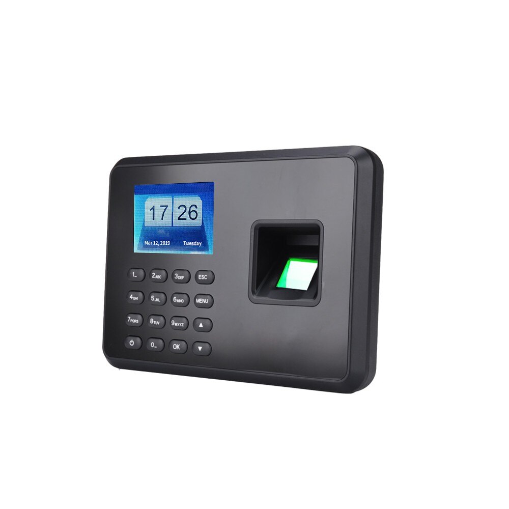 Intelligent biometrisk fingeraftryk adgangskode fremmøde maskine medarbejder check-in optager tids fremmøde maskine
