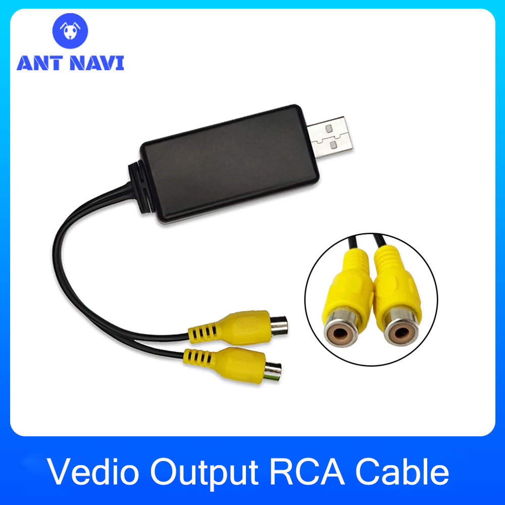 Câble RCA de ligne de sortie vidéo Usb, pour autoradio, lecteur multimédia, écran d'appui-tête, adaptateur HD USB vers RCA