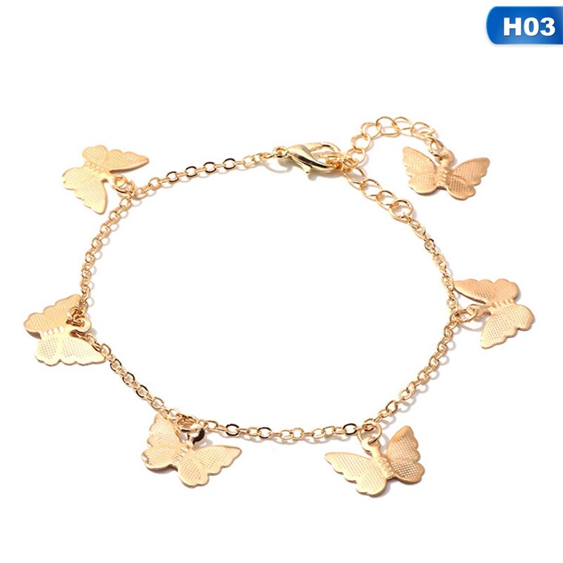 Rustfrit stål armbånd kvinder dejlige dyr sommerfugl strand armbånd armbånd smykker tilbehør: H03