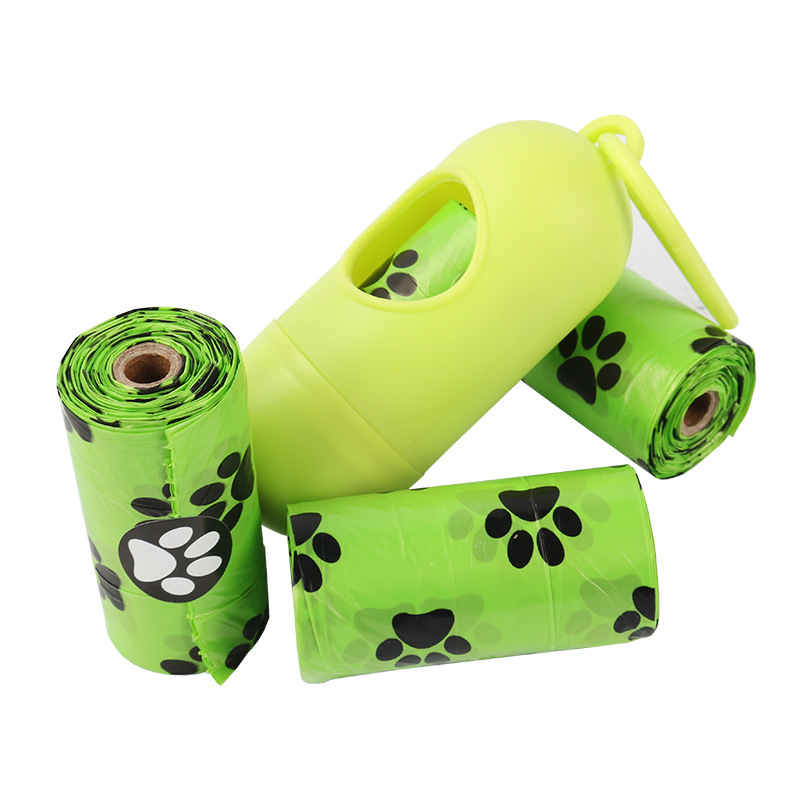 Dog Poop Bag Biodegradable Leak Proof Green Dog Waste Bags &amp; Dispenser Eco Friendly Pet Puppy Outdoor Garbage Pooper Clean Bag